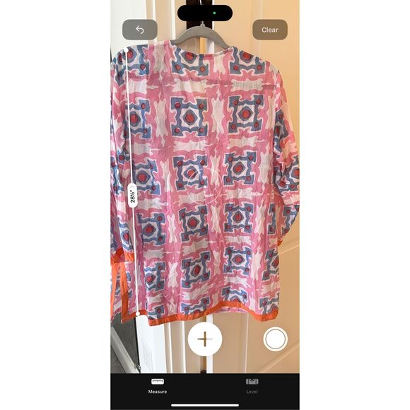 Oliphant lightweight tunic block printed, Small, $128 E26 - Picture 8 of 8